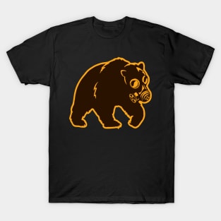 Grizzly Bear Forest Fire Smoke Mask T-Shirt